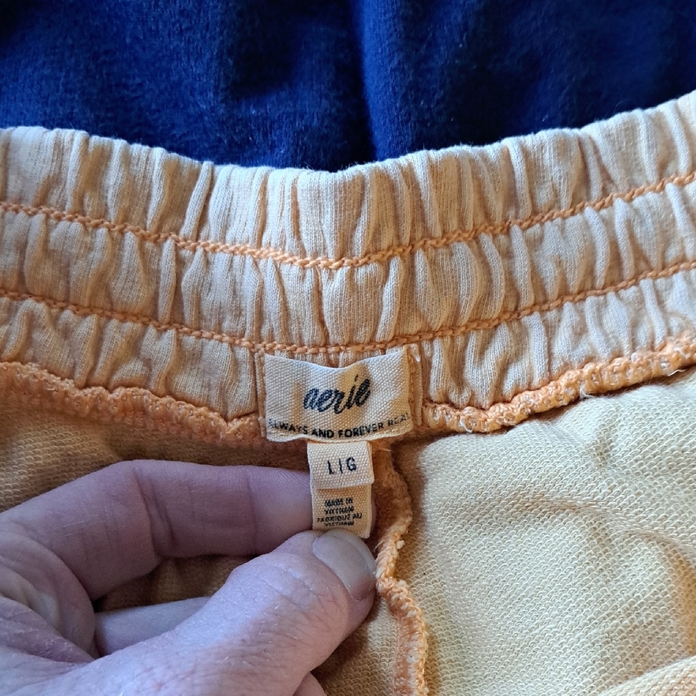 Aerie Lounge Shorts In Navy And Washed Yellow - Picture 4 of 6